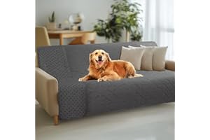 luciphia Couverture Imperméable pour Chien avec Points Antidérapants, Tapis de Chien Robuste Protection Canapé Lit Voiture, Lavable en Machine, Idéale pour GrandsPetits Chiens, Gris 208_x_208cm