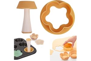 Syiyunran Patisserie A Gateau Moules à Pâtisserie Gâteaux Moule Tartelette - 4 Set, Orange, Aux œufs Pilon GâTeau, Outils De Cuisson Diy, Pour Manuel Press Pâte Gâteau Muffins