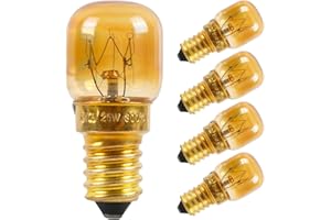 YUIIP Four 25W, Micro-ondes 300°C, Lampadaire Chaud 2200K E14, Ampoule Spéciale, Angle De Faisceau 360°, Lampadaire AC 220-240V Non Dimmable, 4 Pièces