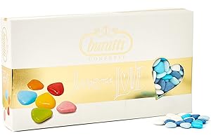 Buratti Confetti Dragees au Chocolat Mini Coeur Ombrè Bleues 1 Kg