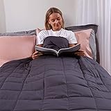 Highams Weighted Blanket 8kg for Adults Therapy Anxiety Calming Sleep Effect Quilted Glass Beads, Double King Size - 150 x 20