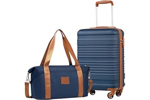 COOLIFE 55×35×20 Cabin Suitcase and Ryanair Bag 40x20x25-20L Set, Ryanair Cabin Bag with ABS Hard Shell, Lightweight Carry On Suitcase Included TSA Lock & 4 Wheels, for Easyjet, Paid Hand Luggage