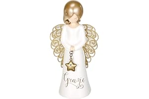 You Are An Angel ASF004I Figurina Angelo, Ceramica, Bianco, 12.5 cm