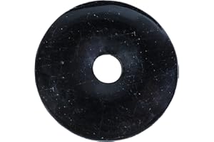 Lebensquelle Plus Schörl Pendentif en Forme de Tourmaline Noir Ø 40 mm