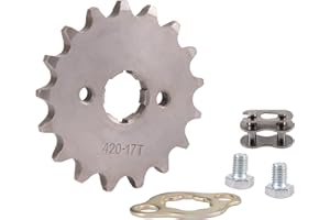 WOOSTAR Motorcycle 420-17T Front Sprocket 20mm Replacement for 50cc 70cc 90cc 110cc 125cc Dirt Pit Bike Mini Bike ATV 4 Wheeler Moped