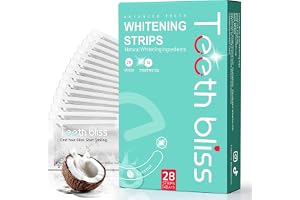 Tandblekning Tandblekningsremsor: TeethBliss 14 dagar tandblekning hemma, vita tänder för dem som dricker kaffe och röker, blekmedel för emaljvård, kokos