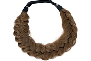 CAISHA by PRETTYSHOP Treccia Ciocca Di Capelli Fascia Per Capelli Accessori Per Capelli Marrone Chiaro HZ203