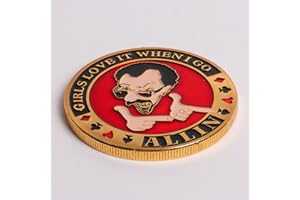 REDTOOTH POKER Gold Metal Poker Card Guard Protector | Girls Love It When I Go All In | Includes Plastic Case | 40mm Diameter