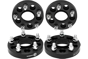 VLAOSCHI Black Forged 5x110 Hubcentric Wheel Spacers 20mm with 12x1.5 Studs Compatible with Jeep Ch-Evy 5 Lug for 2015-2022 Renegade Cherokee KL | 2017-2022 Compass MP | Dart Malibu HHR - Pack of 4