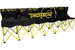 ‎NETSPORTIQUE Netsportique Klappbare Sitzbank - 4, 6 oder 8 Plätze zur Auswahl - Fußball Sitzbank - Schnell aufklappbar