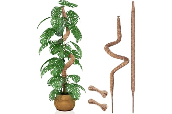 2 stycken 70 cm mossstänger, böjbara mossstänger för monstera-växter, hög för klätterväxter inomhus, stort stöd för mossstava