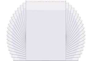 KNR HARMONY Sacs en Cellophane Auto-adhésifs 20x25cm 100 Pièces Sac Transparents Plastique OPP 50µm Sécurité au contact des aliments pour biscuits boulangerie Impressions bonbons photos (15 Tailles au Choix)