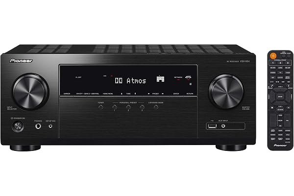 Pioneer VSX-934 Récepteur AV 7.2 (7x160 Watt, Dolby Atmos, DTS:X, Dolby Atmos Height Virtualizer, Sonos, Zone 2, AirPlay 2, Bluetooth, USB), Noir