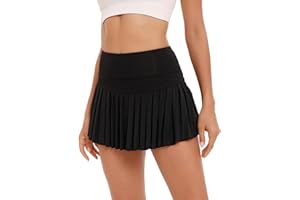Zesoyne Womens Pleated Tennis Skirt with Pockets High Waist Athletic Shorts Sports Running Golf Skorts