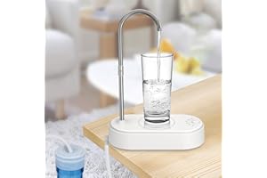 PILIPANE Distributore acqua da tavolo, dispenser portatile con ricarica USB, effluente quantitativo a sei velocità, dispenser intelligente universale da 2-5 galloni per casa