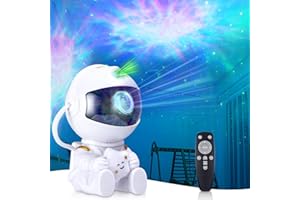 TIDEVAN Astronaute Projecteur Galaxie Projecteur Ciel Etoile Astronaut Galactic Projector Veilleuse, Projecteur Galaxie LED avec Télécommande et Rotation à 360 ° Projecteure pour Enfants et Adultes