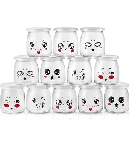 Lot De 30 Ini Bocaux En Verre Avec Couvercles En Liège Pour Yaourt