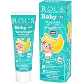 ROCS Baby 0-3 Years Old Banana Puree Taste Baby Toothpaste 45G