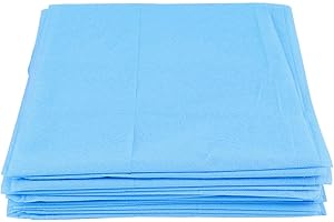 UXRADG 10 Pcs Solid Spa Disposable Bed Sheet, Cosmetic Bed Sheet Covers, Disposable Sterile Hygienic Mat, for Salon, Massage, Tattoo, Hotels(Light Blue)