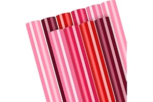 Whaline Valentine's Day Heat Transfer Vinyl Set 10 Sheet Red Pink Series Heat Transfer Paper Permanent HTV Iron on Vinyl Adhesive Vinyl Sheet for DIY Fabric T-Shirts Crafts Gifts Decor, 12 x 8