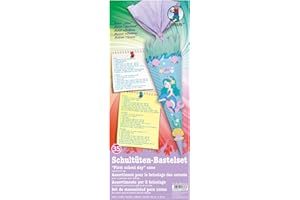 Ursus 9850035 - Schultüte Bastelset Nixe, sechseckig, Höhe ca. 68 cm, Duchmesser ca. 20 cm, inklusive Bastelanleitung und Vorlagebogen, zum Selbstbasteln, ideal für die Einschuluung