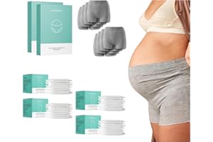 Bragas Postparto Desechables Maternidad Alta Sujecion Transpirables Sin Latex Sin Malla Ropa Interior Mujer Talla Unica 36 44 Braguitas Maternidad Hospital Compresas Parto - Pack 8 - 32 Compresas