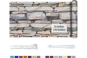 KUZRZNH Balkonabdeckung, 90x800CM Balkonumspannung Balkonabdeckung mit Ösen, Wasserdicht Blickdichte Wind- und UV-Schutz Balkonverkleidung für Terrasse & Zaun, Steinmuster