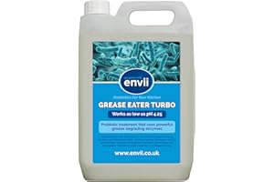 Envii Grease Eater Turbo Degrassatore Biologico a Enzimi per Scarichi, Sifoni e Tubature | Elimina Grasso, Olio e Unto | 5L