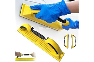 SQLJYU Ponceuse à Main Professionnelle, Cale a Poncer Carrosserie, Ponceuse Carrosserie Voiture, Outil de Ponçage Manuel, pour Bandes Abrasives 70 x 400 mm, Parfait pour le Polissage et le Meulage