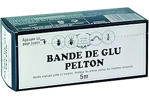 PELTON FERTILIGENE BANDF - Bande de glu prête à l'emploi - Protège les troncs d'arbres contre les insectes rampants (fourmis, pucerons, chenilles)- Bobine de 5m- env 10 arbres- Fabriqué en France