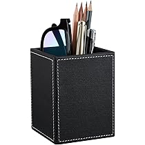 KINGFOM Bureau Bureau Organizer Opbergsysteem Tafel Organizer PU Lederen Pennenhouder Pennenbox Pennenkoker Multifunctionele Kantoorbenodigdheden