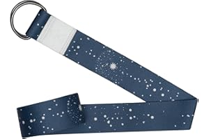 yogadesignlab YOGA DESIGN LAB | The Yoga Strap | Luxurious, Extra Long, Super Soft, Eco Printed | Studio Quality, Adjustable | Safely Stretch Further and Hold Longer | 8 ft Long