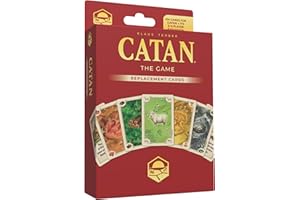 CATAN Base Game Card Accessory (6th Edition) Complete Replacement Set with 95 Resource Cards & 25 Development Cards, Made Studio