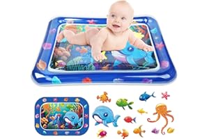 JOYLIVECY Inflatable Tummy Time Toys - Baby Sensory Toys Tummy Time Premium Water Mat, Baby Toys 3 to 24 Months, Promote Development Baby Einstein Toys, Baby Boy&Girls Gifts, Portable
