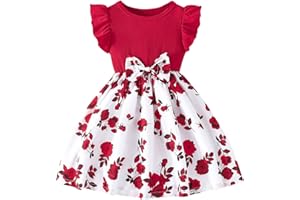 KQIVAM Mädchen Kleid Sommer Bekleidungssets Ärmellos T-Shirt mit Tüllrock Set Freizeit Kinderkleid Partykleid Festlicheskleid Kinder Kleidungsset Blumenmuster Mädchenkleidung