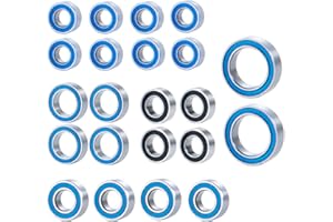 Runup Juego de rodamientos de bolas de 22 piezas para Traxxas escala 1/18 TRX-4M Bronco Defender Blue Sealed Bearing Upgrade Parts
