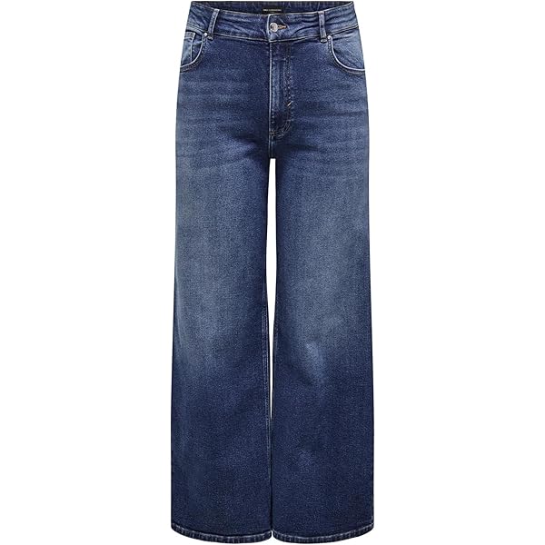 ONLY CARMAKOMA Carwilly HW Wide Jeans CRO1099 NOOS, zwart denim, 42W x 32L
