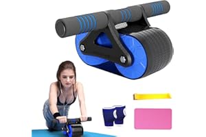 KEJSNDXC Automatic Rebound Abdominal Roller Wheel，quiet Non-slip Wheels Roller Domestic Abdominal Exerciser,Abdominal Wheels Beginner Training Gear, Dual Round Abdominal Wheels Gym Equipment Wheels