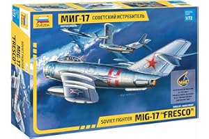 Zvezda 500787318-1 500787318 – 1:72 MIG-17 Fresco Soviet Fighter plástico – Maqueta – Montaje – Kit de construcción – para Principiantes – detallado, Color Plateado (ZV7318)