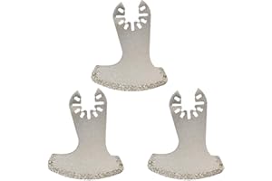 CENBEN 3 Pcs Oscillating Multitool Grout Removal Blades, Diamond Multi Tool Blades Oscillating Saw Blades for Remove Grout Plaster Mortar Cutting Grinding Shaping