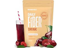 ‎BRAINEFFECT BRAINEFFECT DAILY FIBER - Ballaststoffgetränk mit 9 Ballaststoffquellen für Verdauung und Appetit - Inavea™ Mix mit Flohsamenschalen, Vitaminen & Mehr - Zuckerfrei - 330g (30 Portionen)