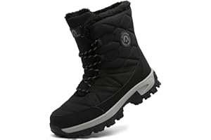 ASOCO DREAM Bottes de Neige Homme Imperméable Bottines de Hiver Doublure Chaude Fourrées Extérieur Antidérapante Boots