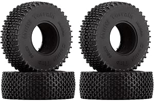 INJORA 1.0 Reifen Comp Pins Multi Terrains Rad 55 * 20mm für 1/18 1/24 RC Axial SCX24 AX24 Gladiator Bronco C10 Deadbolt JLU und Andere Raupenwagen