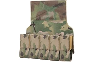 SHANYINGQUAN Granada M203 Quintuple Pouches, Granada de Humo Flash Bomb Bag Military Tactical Hunt Airsoft Magazine Holder Accesorio