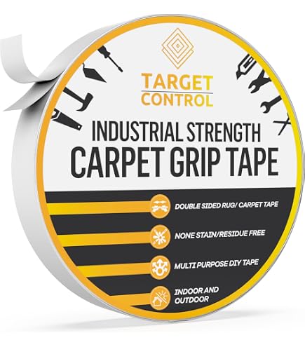 Double-Sided Carpet & Floor Tape - 10m X 48mm Strong Hold For Wood, Vinyl, Cork & More