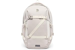 Audetic Cosmo School Backpack Girls & Boys Teenagers School Bag for Class 5 Ergonomic School Bag with Many Compartments for School and Leisure Water-Repellent, sand, Unit size, School backpack