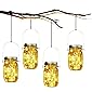 Solarlampe, SUNNOW 4 Stück Solar Mason Jar Licht LED Solar Licht Einmachglas Laterne Solarleucht für Außen Garten Deko…