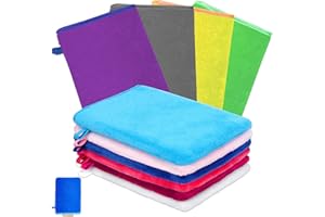 Vlecexs 10 Stück Waschlappen Gesicht, Frottee Kinder Waschlappen Gästehandtücher, Super Saugfähig & Weiche Waschhandschuhe für Gesicht Körper 15 x 21cm