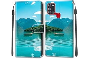 BETUNISTOY Funda Compatible con Samsung Galaxy A21s, Funda Movil Carcasa PU Cuero con Ranura para Tarjeta, Cierre Magnético, Función de Soporte para Samsung A21s