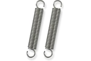 GUNGY Extension Spring 90mm Tension Spring With Dual Hook in 304 Stainless Steel OD 15mm Wire Diameter 2.2mm Max Load 11.8KG 2.2x15x90mm 2 Pieces
